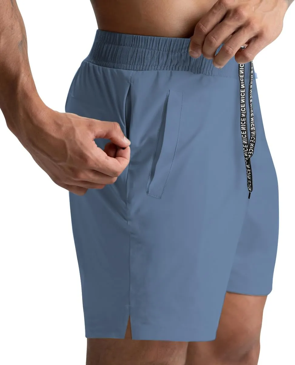 2 Pack Mens Athletic Shorts 5 Inch Quick Dry Gym Workout Shorts Men Lightweight Sports Running Shorts with Pockets