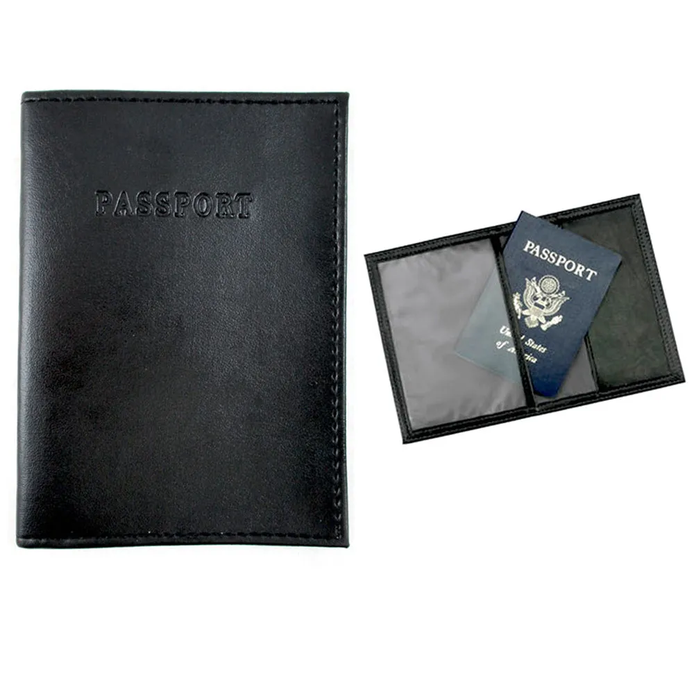 2 Travel Leather Passport Organizer Holder Card Case Protector Cover Wallet Gift
