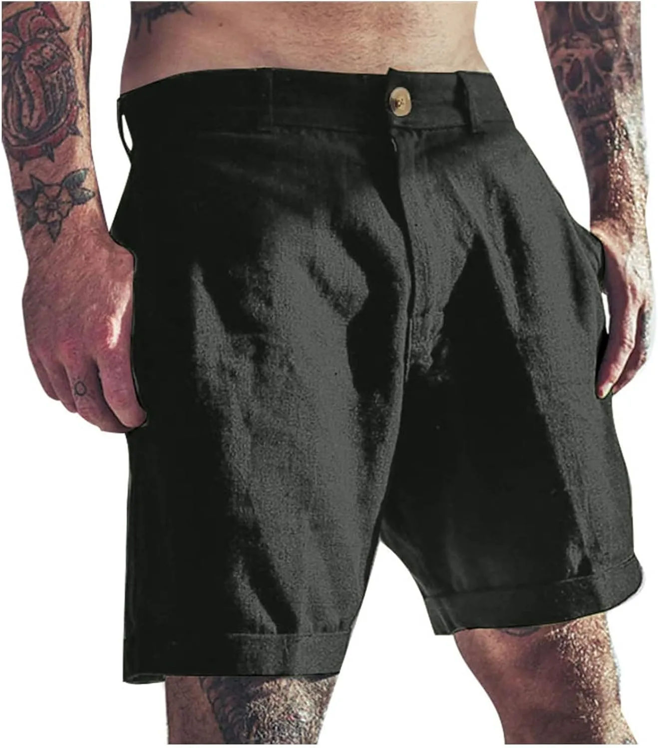 Alalaso Men's Swim Trunks Short Quick Dry Beach Shorts Swimming Trunks with Zipper Pockets