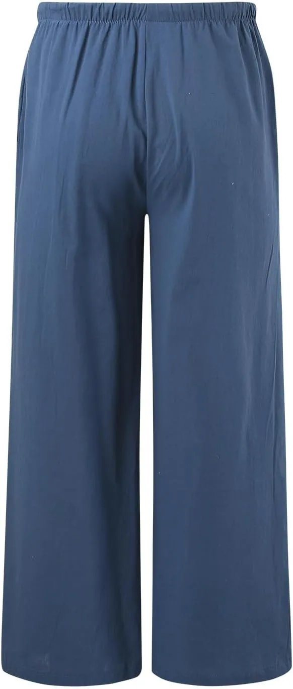 Barrel Pants for Women Winter Active Vacation Trousers with Pockets Barrel Pants Straight Leg