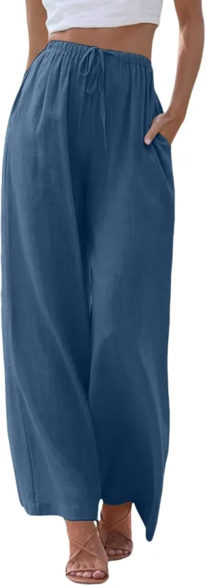 Barrel Pants for Women Winter Active Vacation Trousers with Pockets Barrel Pants Straight Leg
