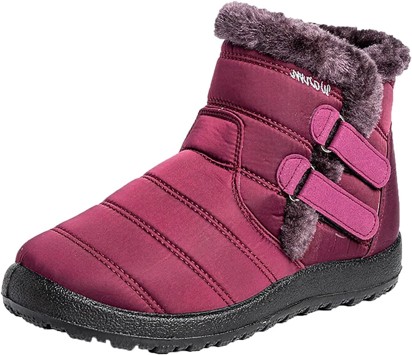 Bcshiye Womens Snow Boots,Warm Anit-Slip Ankle Bootie Waterproof Outdoor Snow Boots Fur Lined Winter Shoes for Women