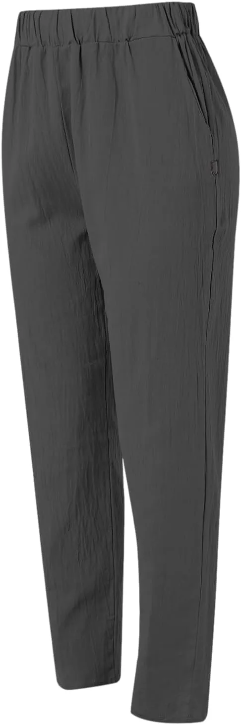 Beach Pants for Women Trendy 2025 Lounge Loose Drawstring Elastic Waist Pant Trousers Casual Summer Slacks Clothes