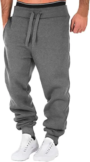 Big and Tall Sweatpants for Men Athletic Workout Jogger Pants Drawstring Trousers Men's Winter Fleece Pants Sherpa