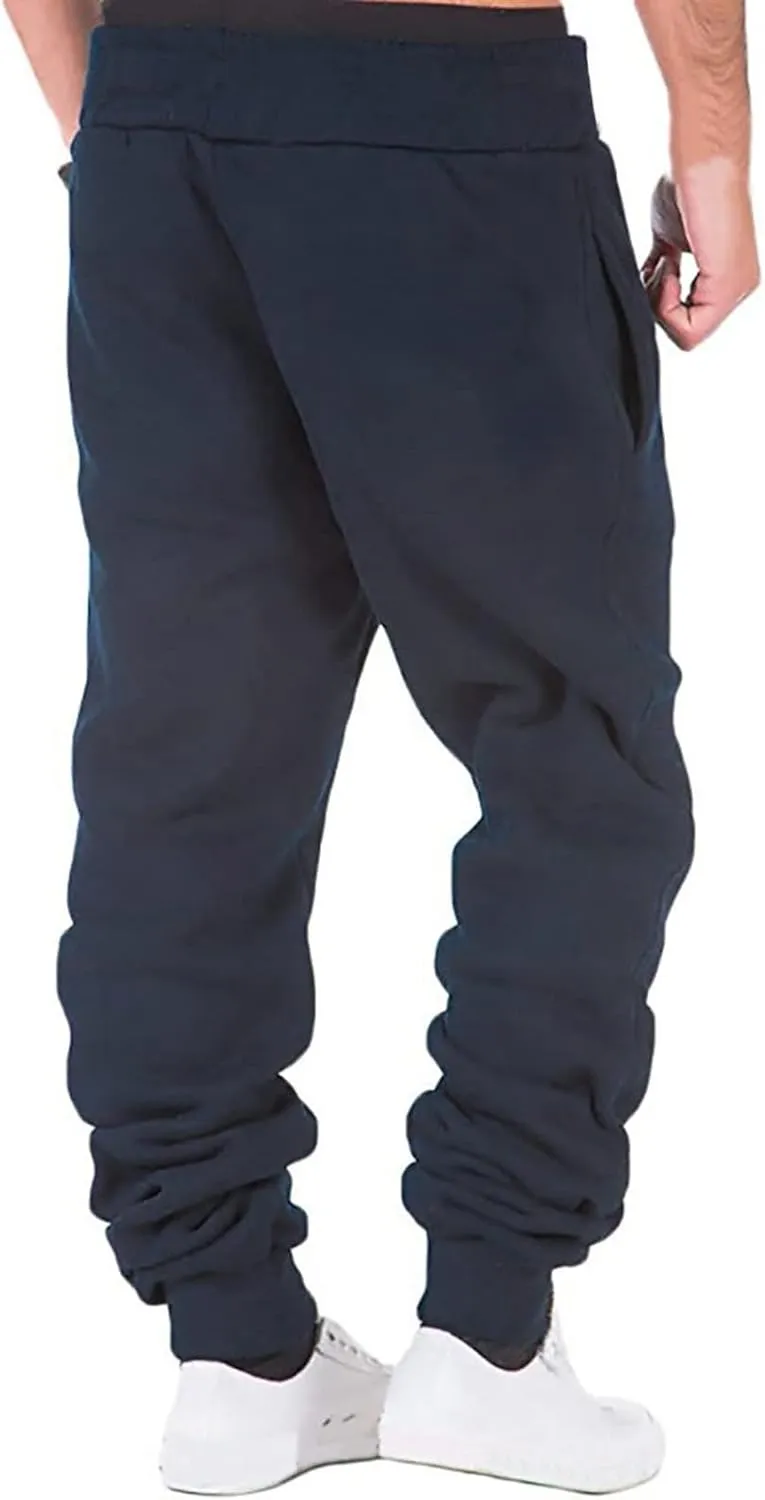 Big and Tall Sweatpants for Men Athletic Workout Jogger Pants Drawstring Trousers Men's Winter Fleece Pants Sherpa