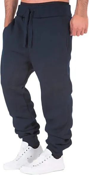 Big and Tall Sweatpants for Men Athletic Workout Jogger Pants Drawstring Trousers Men's Winter Fleece Pants Sherpa