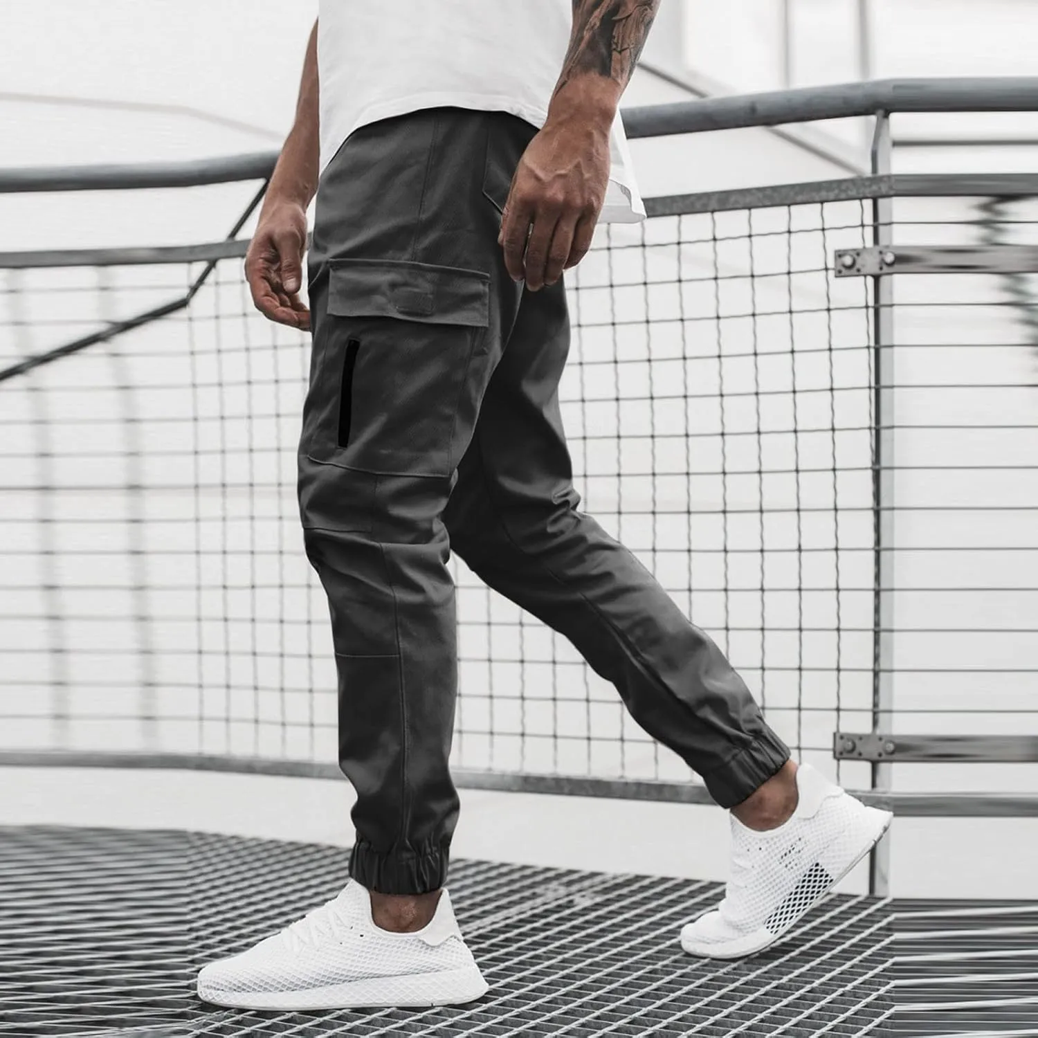 Big and Tall Sweatpants for Men Joggers Quick Dry Cargo Hiking Trousers Track Running Workout Athletic Travel Golf