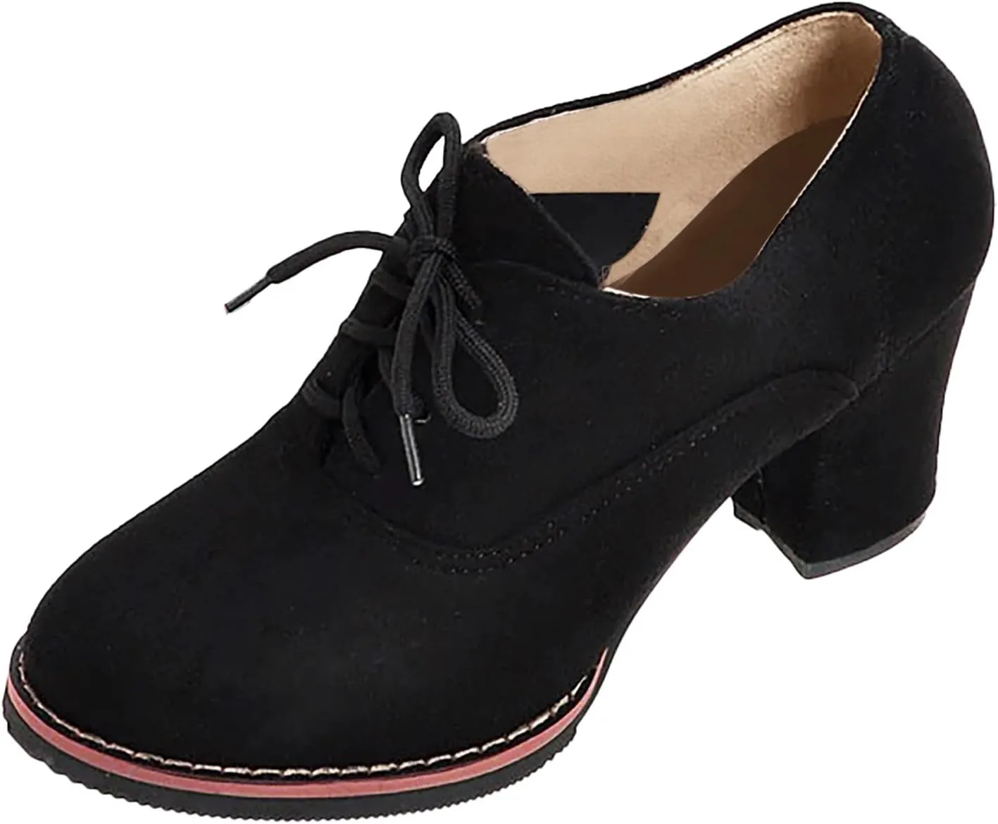 Black Booties for Women Ankle Wide Width Booties Womens Leather Boots Ankle Heeled Bootie for Women Dressy Fashion Casual Comfy Soft Slip on Pointed Toe Chunky Stacked Heel