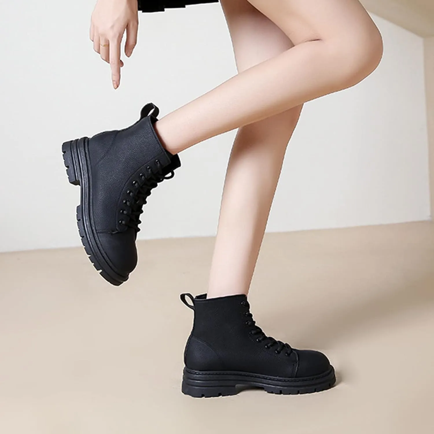 Black Booties for Women Ankle Womens Booties Fall 2024 Brown Boots Women Fall Ankle Barefoot Shoes Women Lightweight Cute Round Toe Pointed Toe Stacked Mid Heel