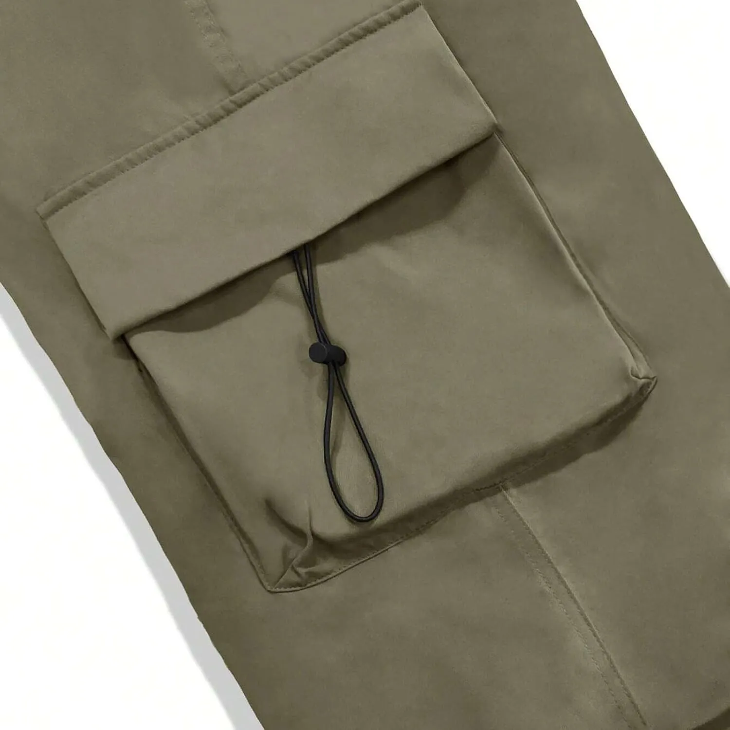 Cargo Combat Pant for Men Elastic Waist Work Pant Multi Pockets Casual Wide Leg Cargo Joggers Men