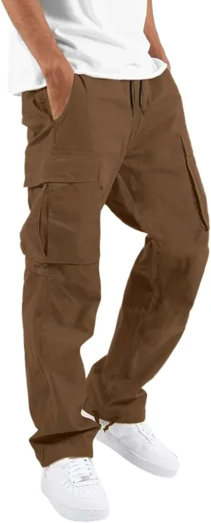 Cargo Pants for Men Baggy Casual Wild Work Joggers Athletic Pants Hiking Trousers Outdoor Wearing Track Pants with Pockets