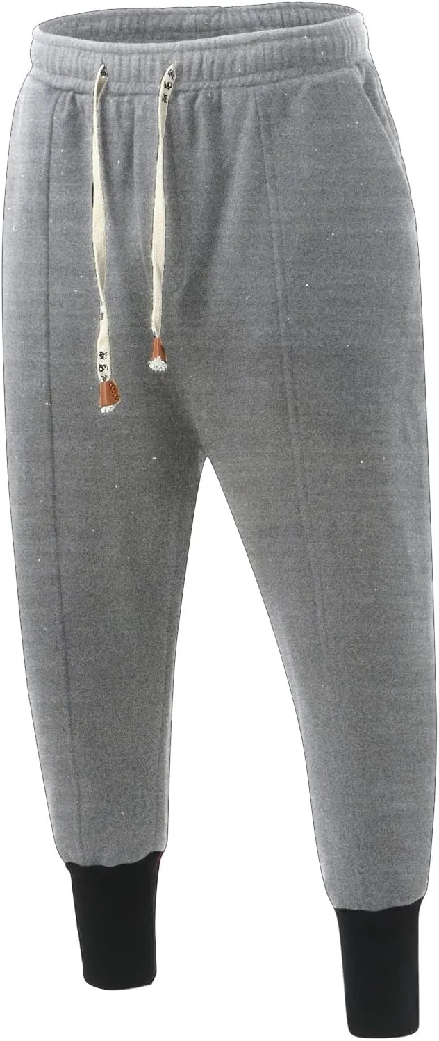 Cargo Pants for Men Big and Tall Fleece Cargo Pants Cargo Sweatpants for Men Sweatpants Open Bottom Drawstring Cargo