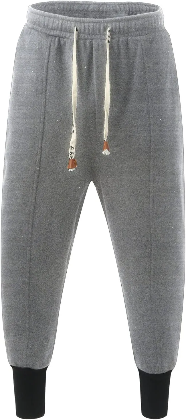 Cargo Pants for Men Big and Tall Fleece Cargo Pants Cargo Sweatpants for Men Sweatpants Open Bottom Drawstring Cargo