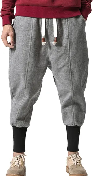 Cargo Pants for Men Big and Tall Fleece Cargo Pants Cargo Sweatpants for Men Sweatpants Open Bottom Drawstring Cargo