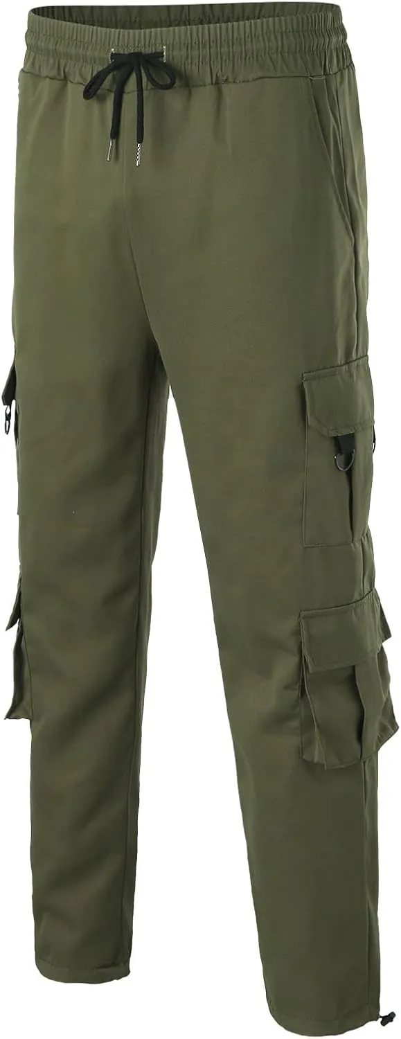 Cargo Pants for Men Big and Tall for Men with Pockets Ripstop Cargo Pants Casual Color Solid Men's Trousers Leggings