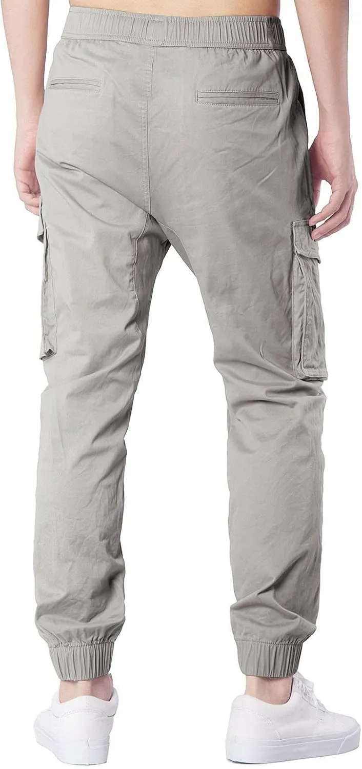 Cargo Pants for Men Big and Tall, Sports Outdoor Trousers Mens Sweatpants with Zipper Fly Tapered Gym Running Workout