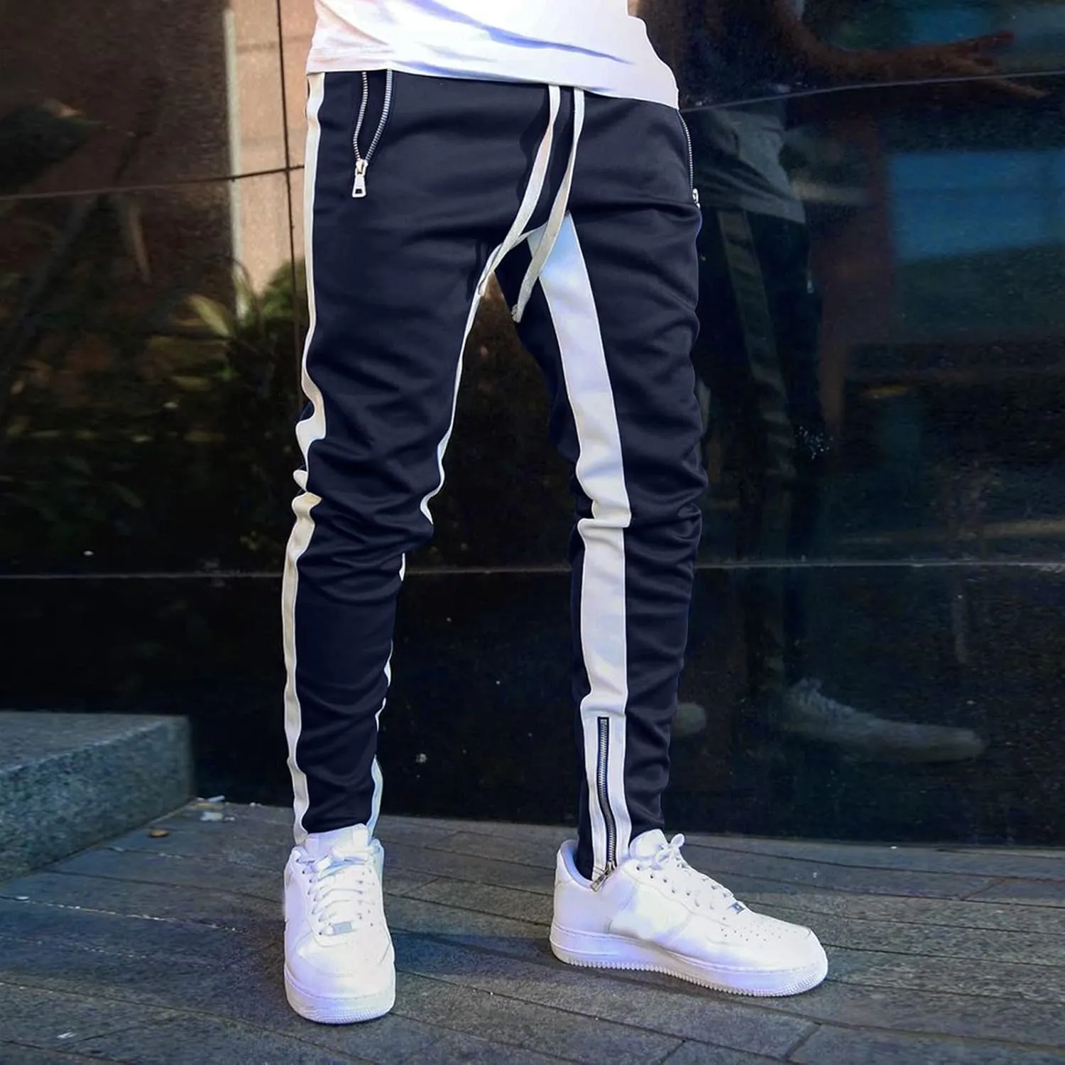 Cargo Pants for Men Big and Tall Straight Fit Cargo Pants for Men Stretch Men's Slim Fit Fleece Pants Winter Big and