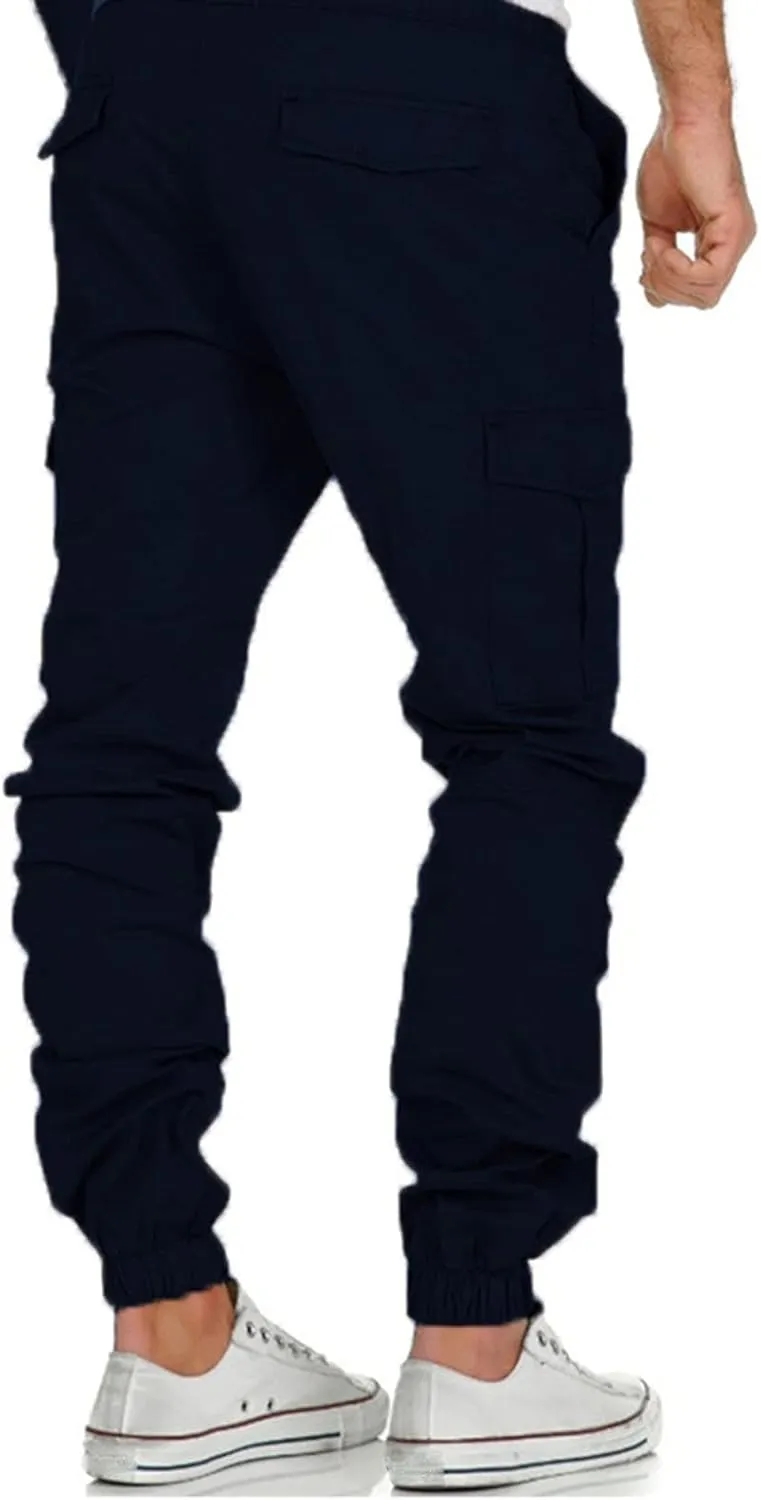 Cargo Pants for Men Big and Tall, Twill Cargo Pants Men's Wild Cargo Pants Sweatpants Active Soft Fleece Jogger Sport