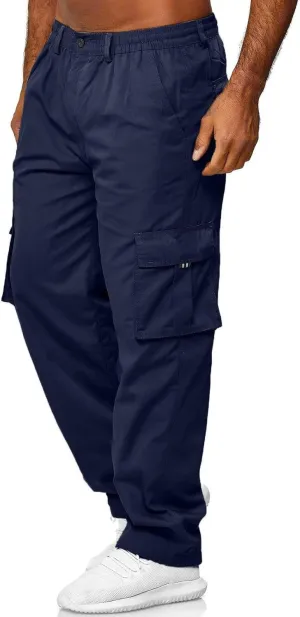 Cargo Pants for Men Big and Tall Work Trousers Fleece Cotton Sweatpants Lounge Pants Mens Gym Jogging Bottoms Tapered