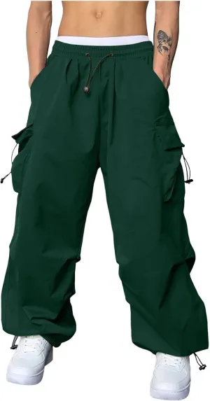 Cargo Pants Men Loose Fit Casual Joggers Elasticated Waist Cargo Work Combat Pant Multi Pockets