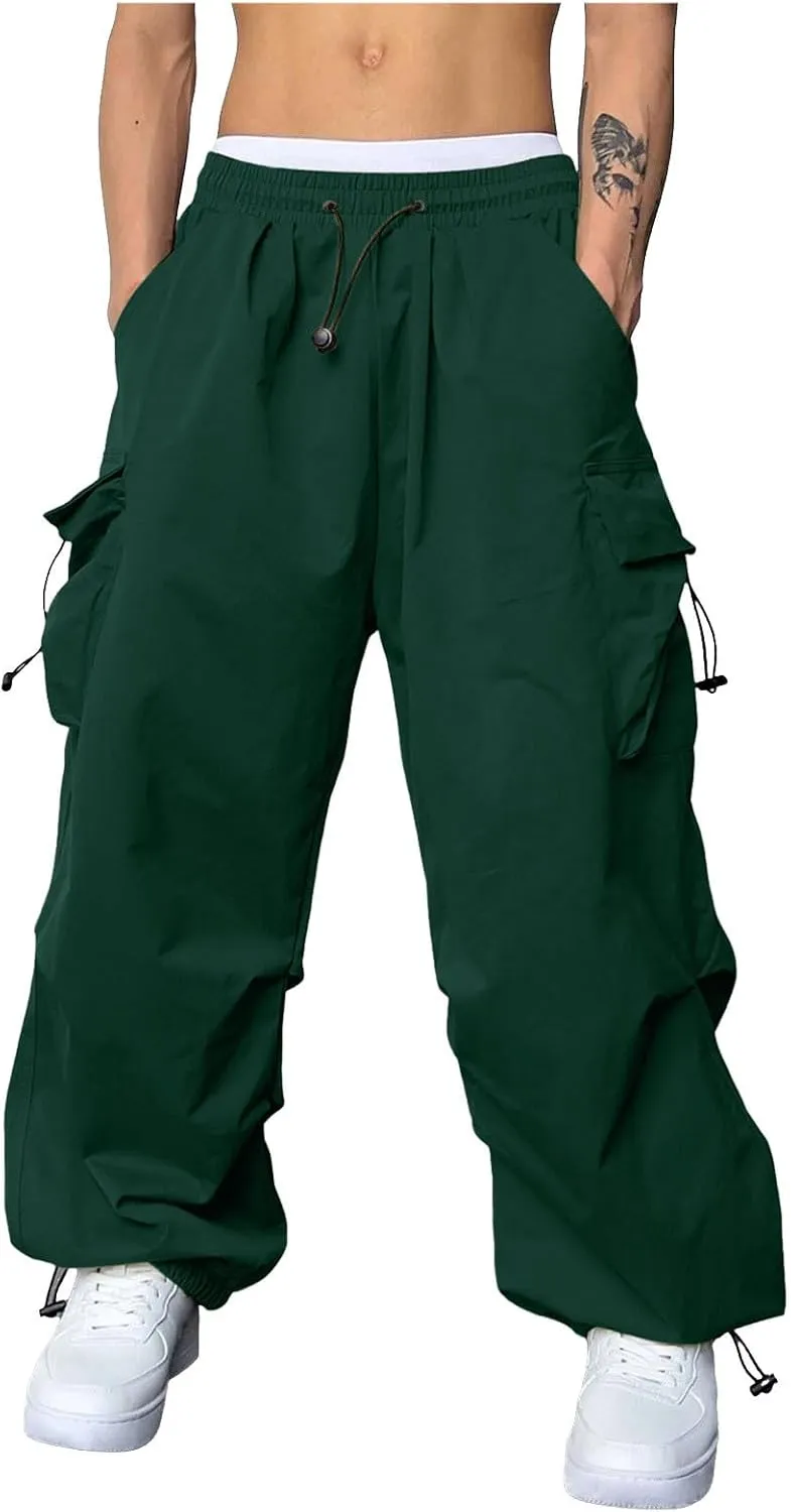 Cargo Pants Men Loose Fit Casual Joggers Elasticated Waist Cargo Work Combat Pant Multi Pockets