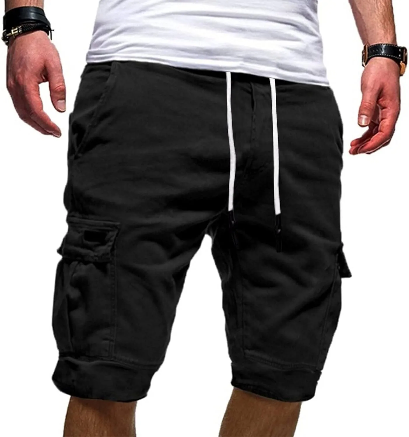 Cargo Shorts for Men 2024 Men's Classic Cargo Shorts, Waterproof Hiking Shorts Loose Fit Cargo Short with 6 Pockets