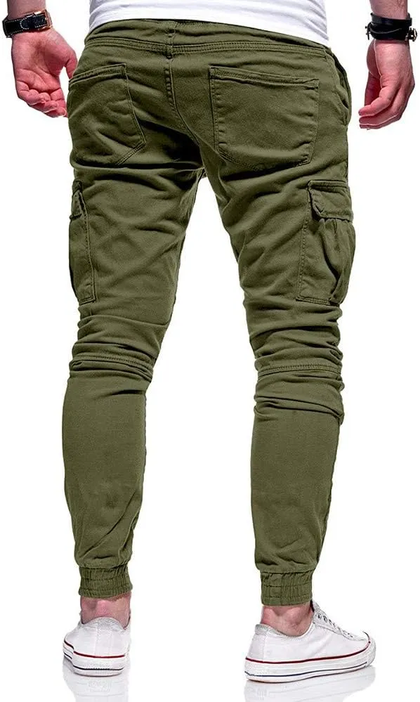 Cargo Sweatpants for Men Big and Tall Athletic Pants for Men Mens Autumn and Winter High Street Fashion Leisure Loose