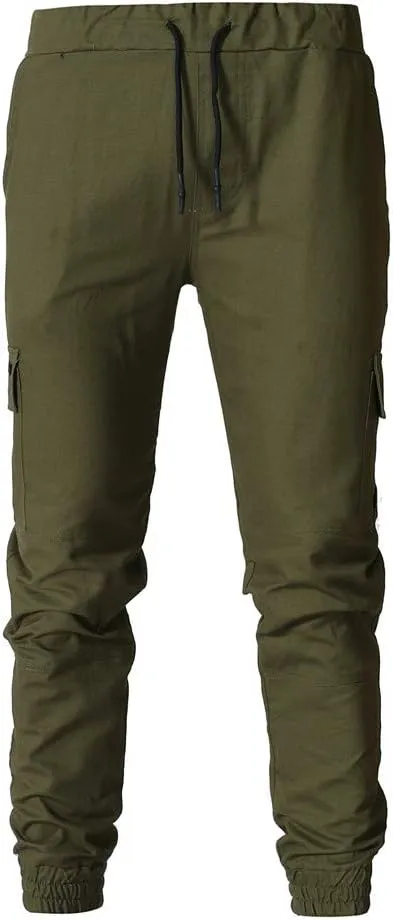 Cargo Sweatpants for Men Big and Tall Athletic Pants for Men Mens Autumn and Winter High Street Fashion Leisure Loose