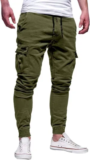 Cargo Sweatpants for Men Big and Tall Athletic Pants for Men Mens Autumn and Winter High Street Fashion Leisure Loose