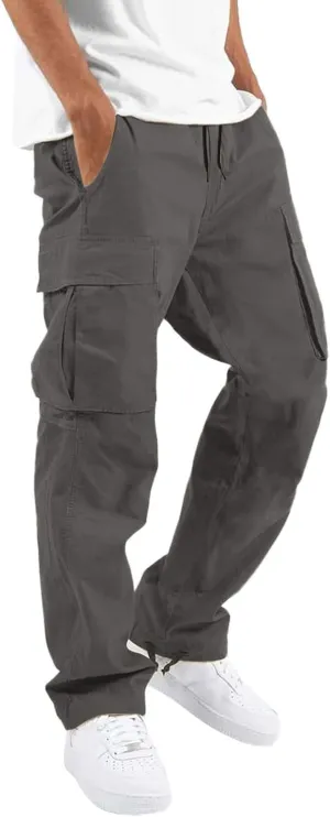Cargo Sweatpants for Men Big and Tall Pants for Running Sweatpants Hiking Mens Sweatpants Casual Cotton Chinos Cargo