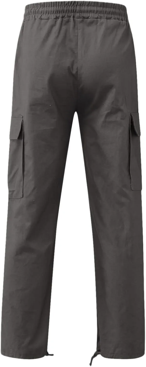 Cargo Sweatpants for Men Big and Tall Pants for Running Sweatpants Hiking Mens Sweatpants Casual Cotton Chinos Cargo