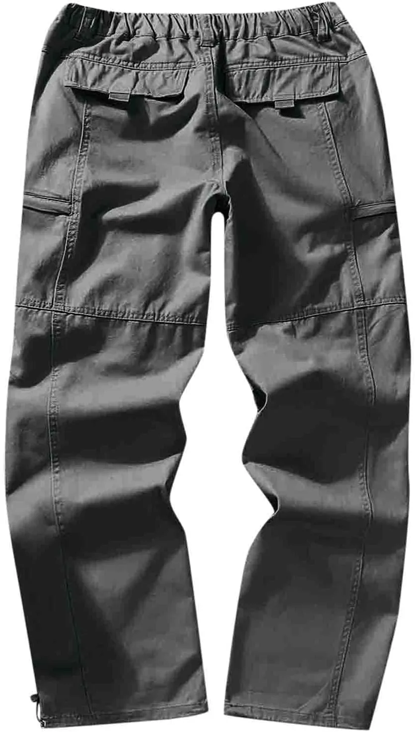 Cargo Sweatpants for Men Fleece Jogger Pants Big & Tall Sizes Sweatpants for Men with Pockets Men's Casual Pants Hip