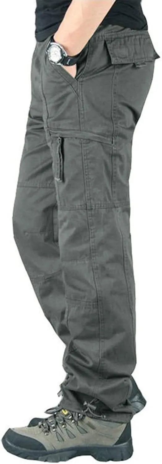Cargo Sweatpants for Men Fleece Jogger Pants Big & Tall Sizes Sweatpants for Men with Pockets Men's Casual Pants Hip