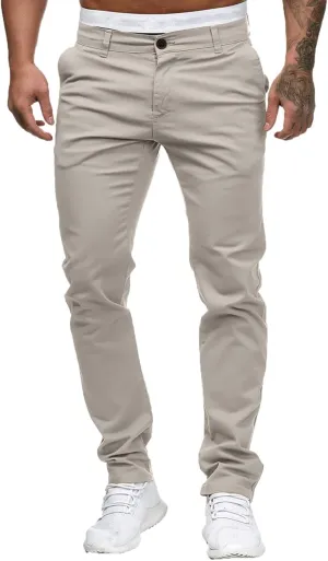 Cargo Sweatpants for Men Khaki Baggy Pants with Zipper Pockets Man's Lightweight Hiking Ripstop Cargo Pants Regular