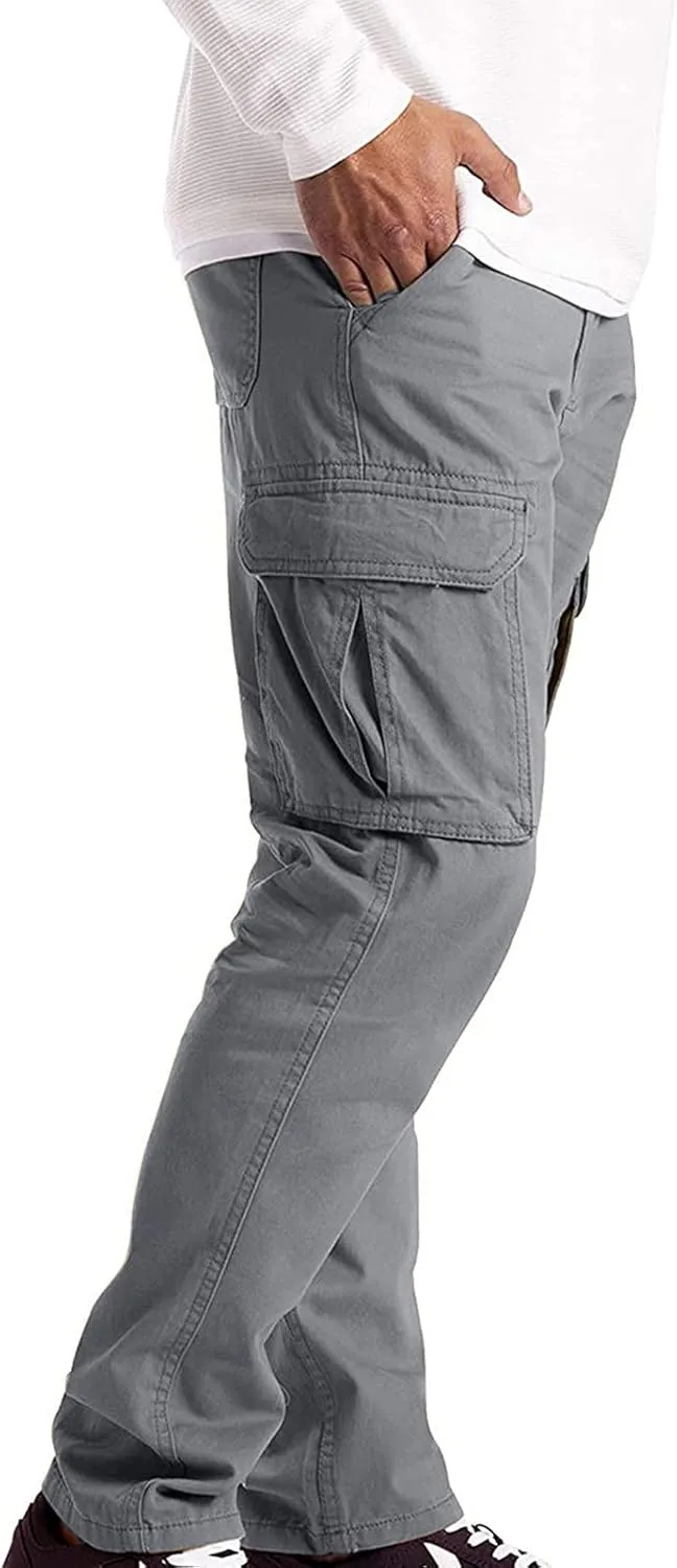 Cargo Trousers for Men Casual Long Trousers Men Athletic Jogger Sports Outdoor Trousers Men's Sweatpants with Zipper