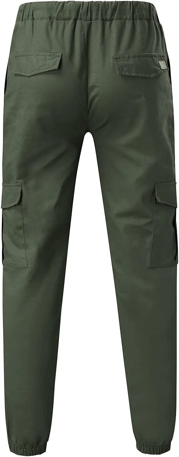 Cargo Trousers for Men Jogger Pants with Pockets Casual Mens Christmas Sports Workout Pants for Running Mens Jogger