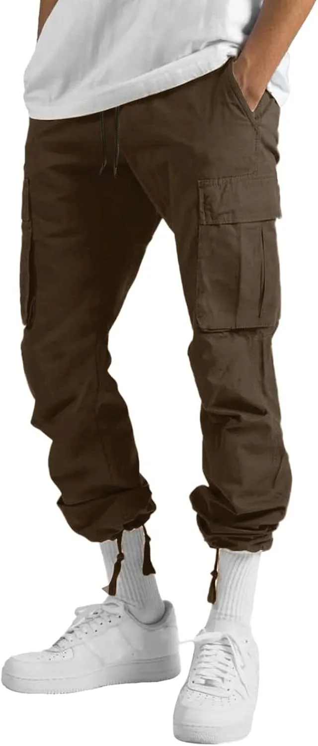 Cargo Trousers for Men Pocket Winter Sweat Pants Athletic Pants for Men Cargo Fleece Sweatpants with Pockets Cargo
