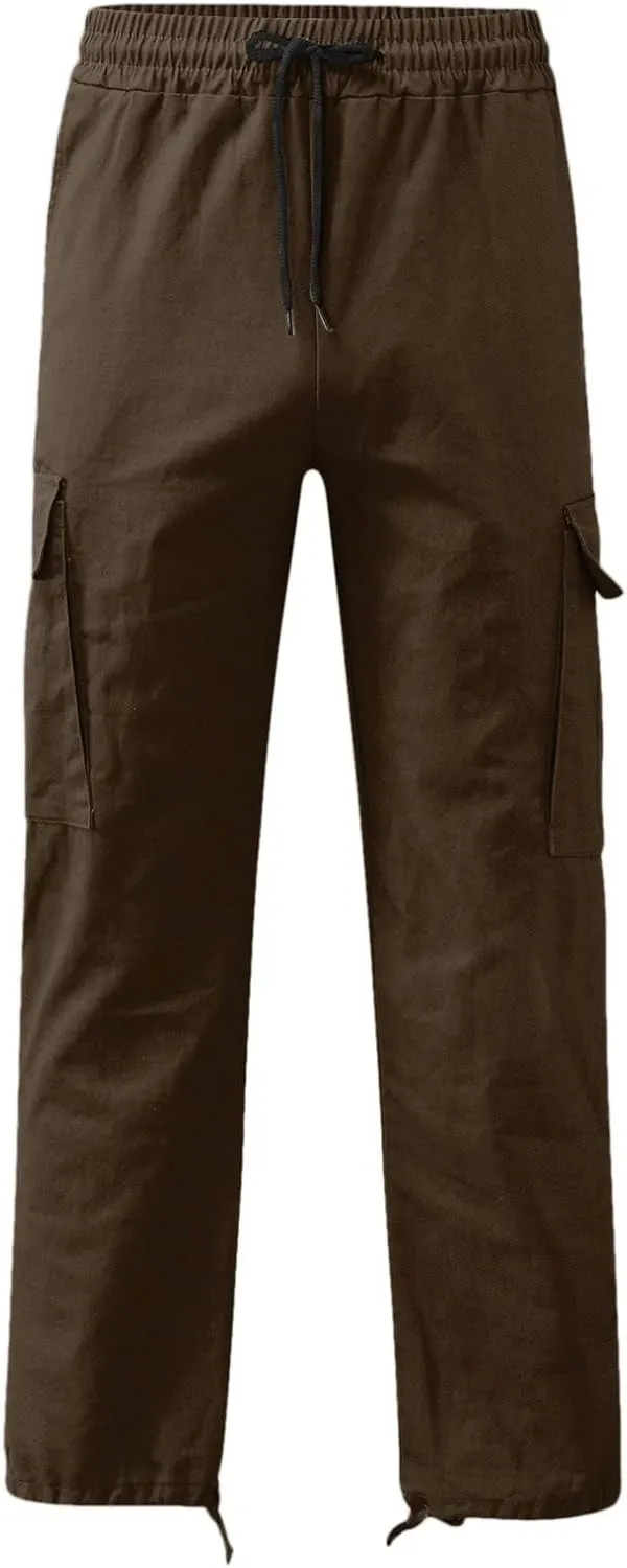 Cargo Trousers for Men Pocket Winter Sweat Pants Athletic Pants for Men Cargo Fleece Sweatpants with Pockets Cargo