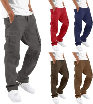 Cargo Trousers for Men Pocket Winter Sweat Pants Athletic Pants for Men Cargo Fleece Sweatpants with Pockets Cargo