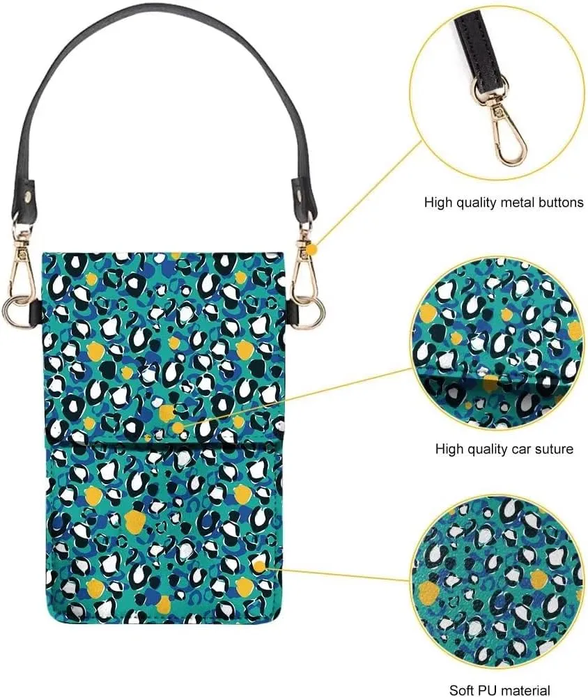 Cell Phone Crossbody Bag Over Shoulder Strap Leather Cell Phone Purse Holder Bags for Women