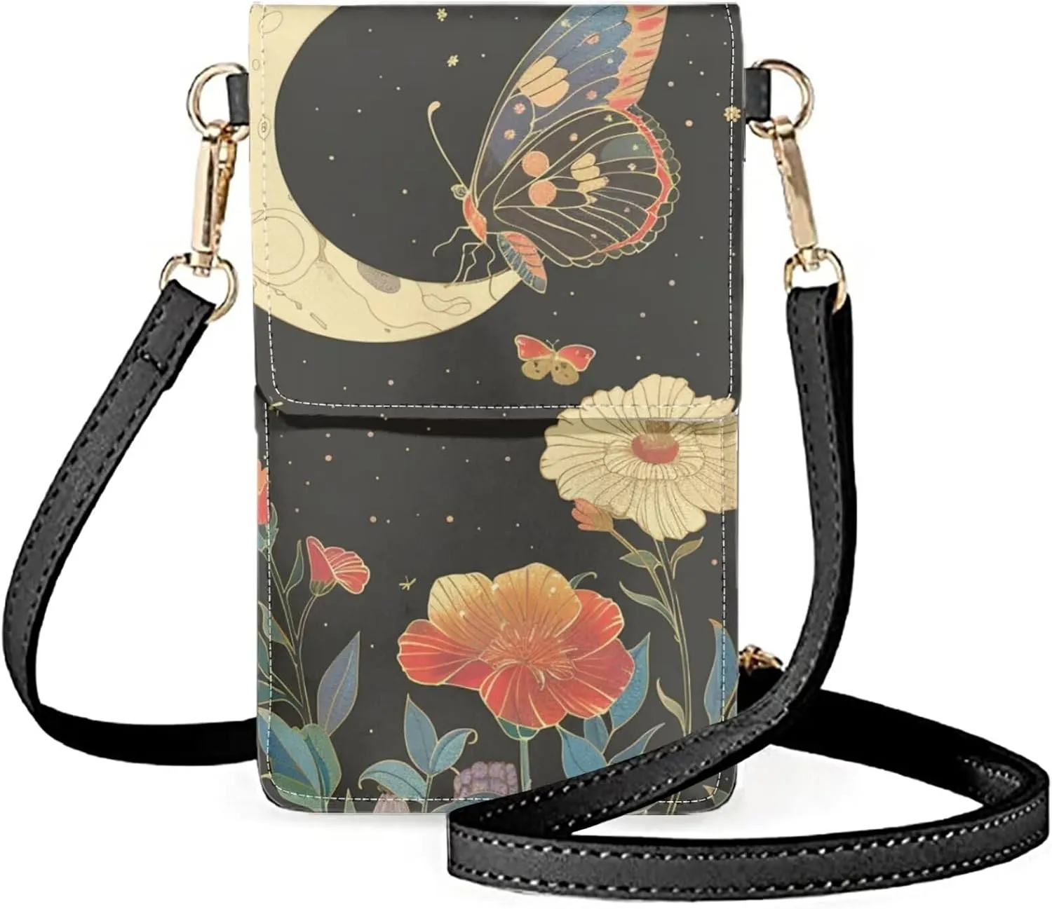 Cell Phone Crossbody Bag Over Shoulder Strap Leather Cell Phone Purse Holder Bags for Women