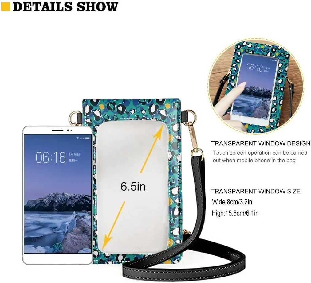 Cell Phone Crossbody Bag Over Shoulder Strap Leather Cell Phone Purse Holder Bags for Women