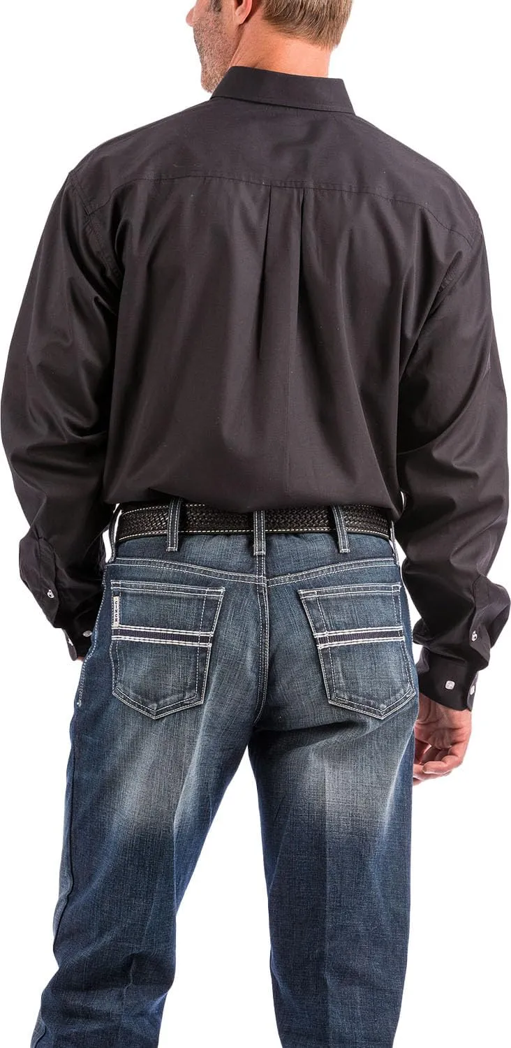 Cinch Men's Classic Fit Long Sleeve Button One Open Pocket Solid Basic