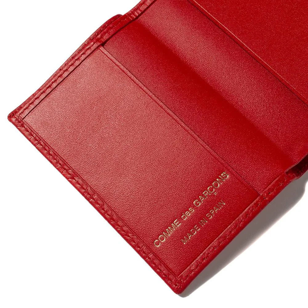 COMME des GARÇONS SA640E Embossed Leather Wallet / Orange