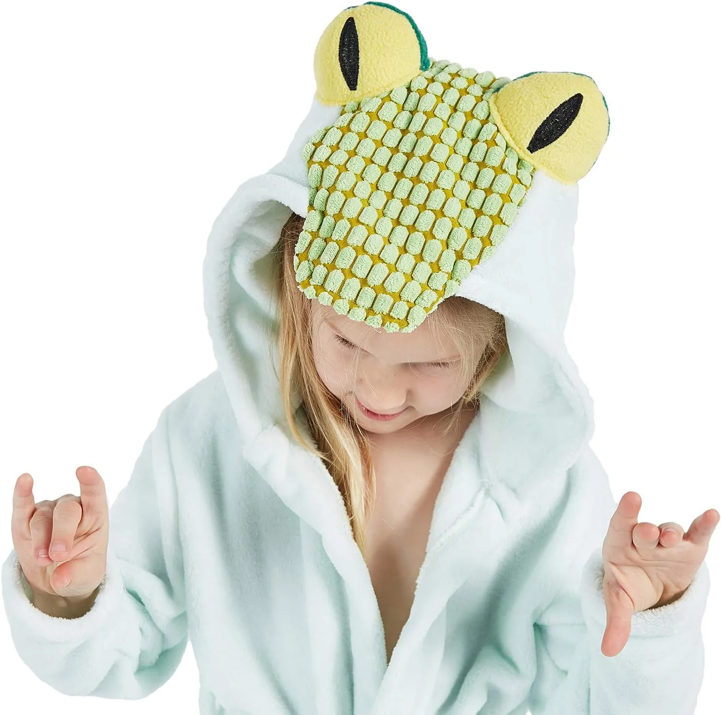 DELEY Girl's Robe Baby Boys Hoodie Robes Toddler Bathrobes for Kids Pajamas Sleepwear