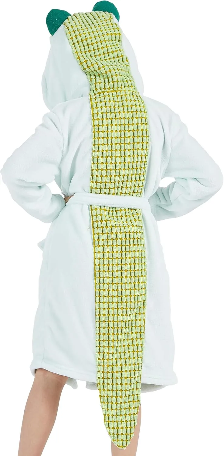DELEY Girl's Robe Baby Boys Hoodie Robes Toddler Bathrobes for Kids Pajamas Sleepwear