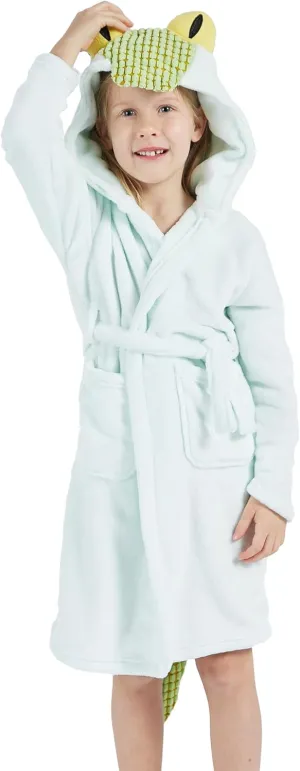 DELEY Girl's Robe Baby Boys Hoodie Robes Toddler Bathrobes for Kids Pajamas Sleepwear