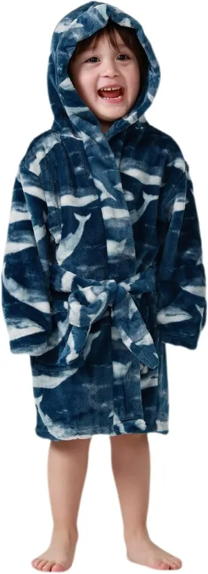 DELEY Girl's Robe Baby Boys Hoodie Robes Toddler Bathrobes for Kids Pajamas Sleepwear