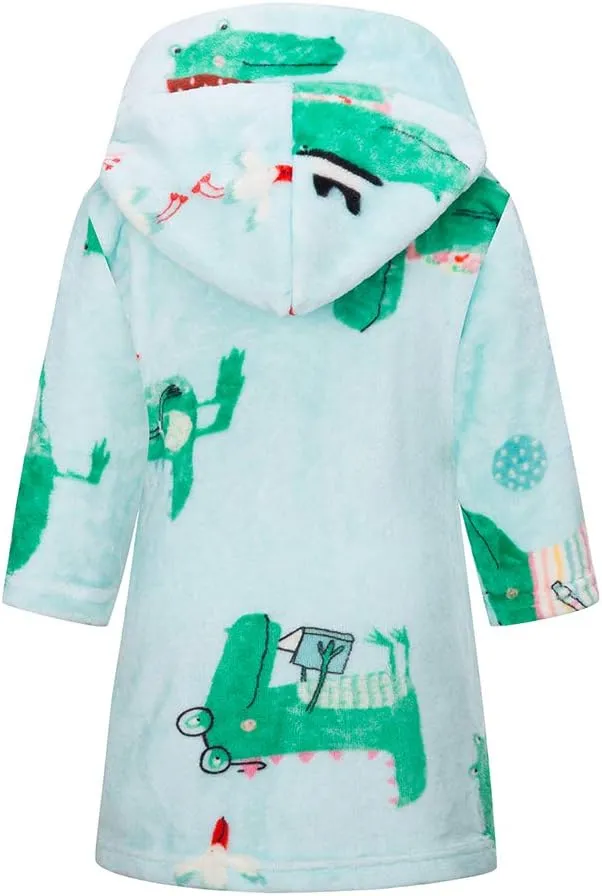 DELEY Girl's Robe Baby Boys Hoodie Robes Toddler Bathrobes for Kids Pajamas Sleepwear