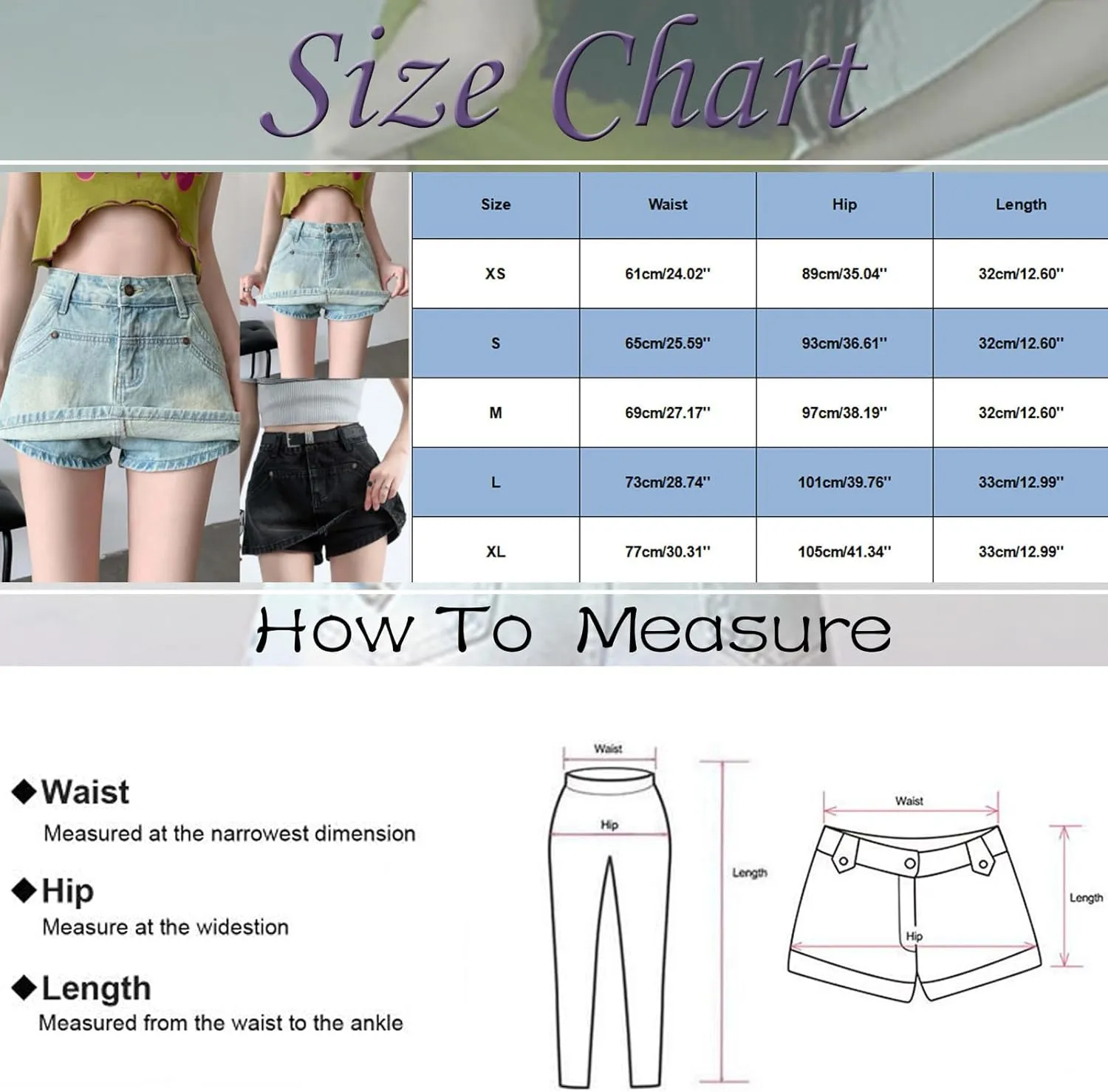 Denim Skort Skirts for Women Mini Jean Skort Casual High Waisted Solid A-Line Button 2 in 1 Loose Beach Trendy
